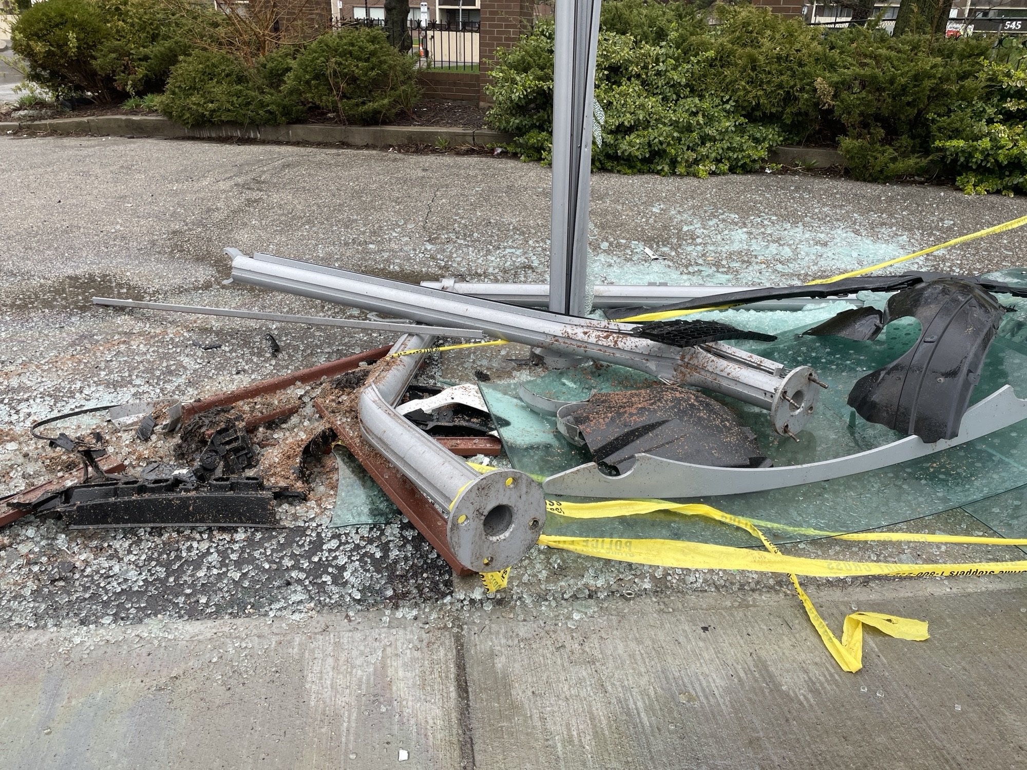 Woman, 53, injured after car crashes into TTC bus stop